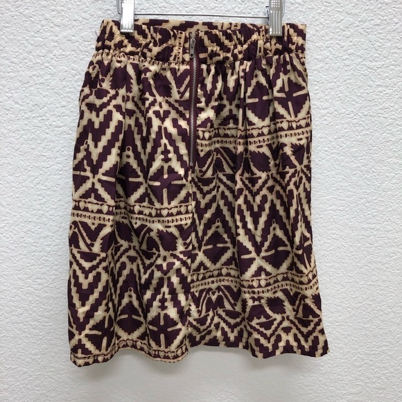 Scout Unique Print Pleated Skirt Juniors Small Polyester Exposed Zippers - Picture 2 of 8